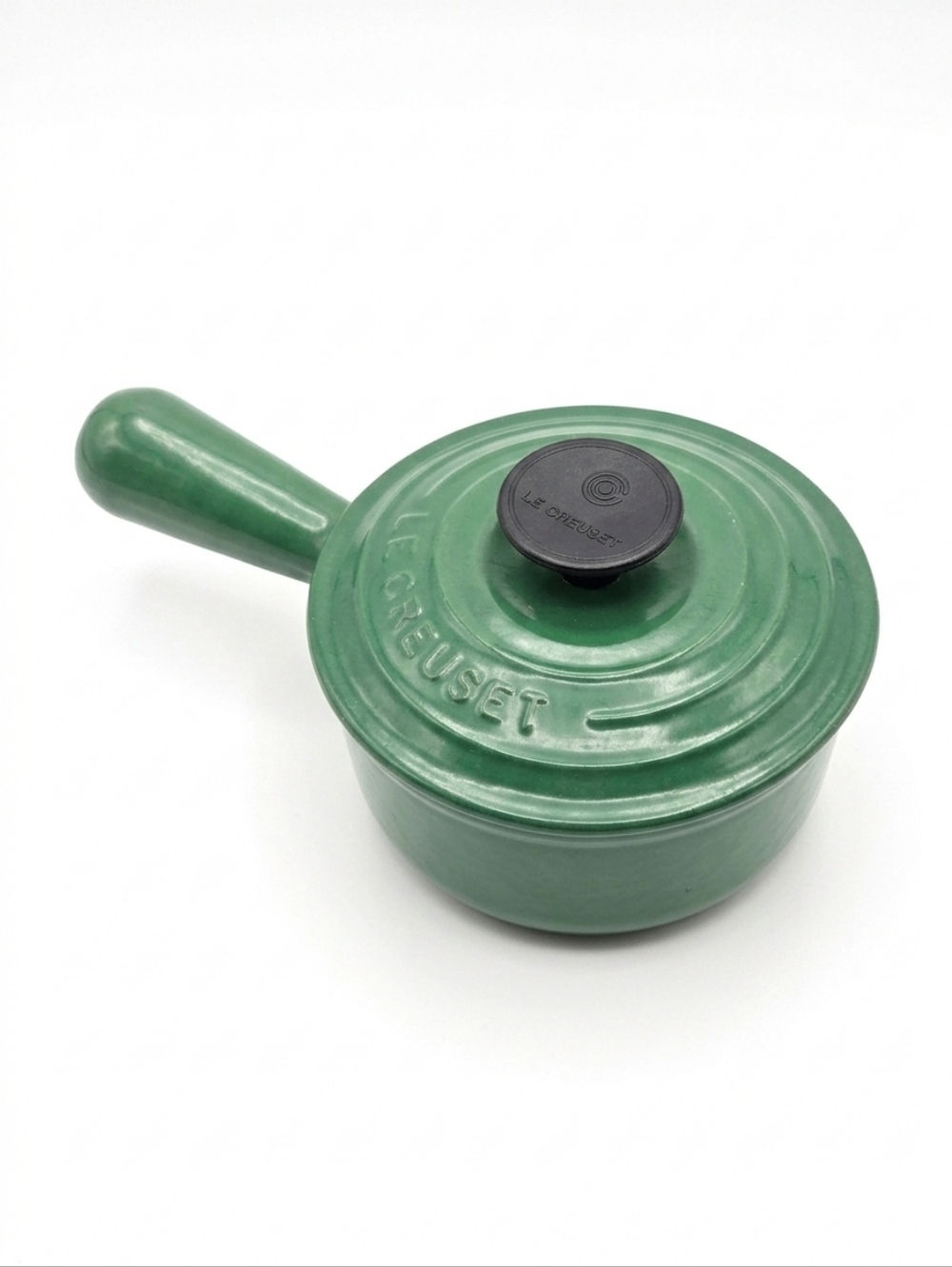 Vintage Le Creuset #20 Emerald Green Enameled Cast Iron Skillet 8" Fry Pan Franc